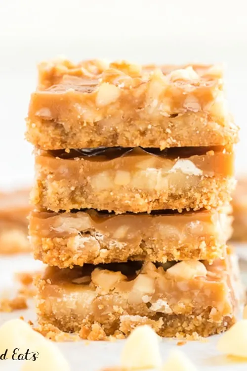 Keto Loaded Caramel Magic Cookie Bars