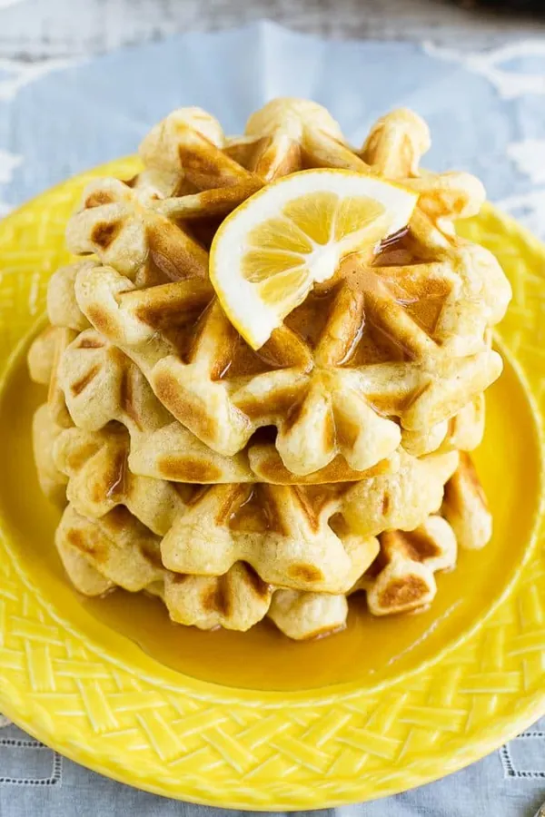 Lemon Sour Cream Waffles
