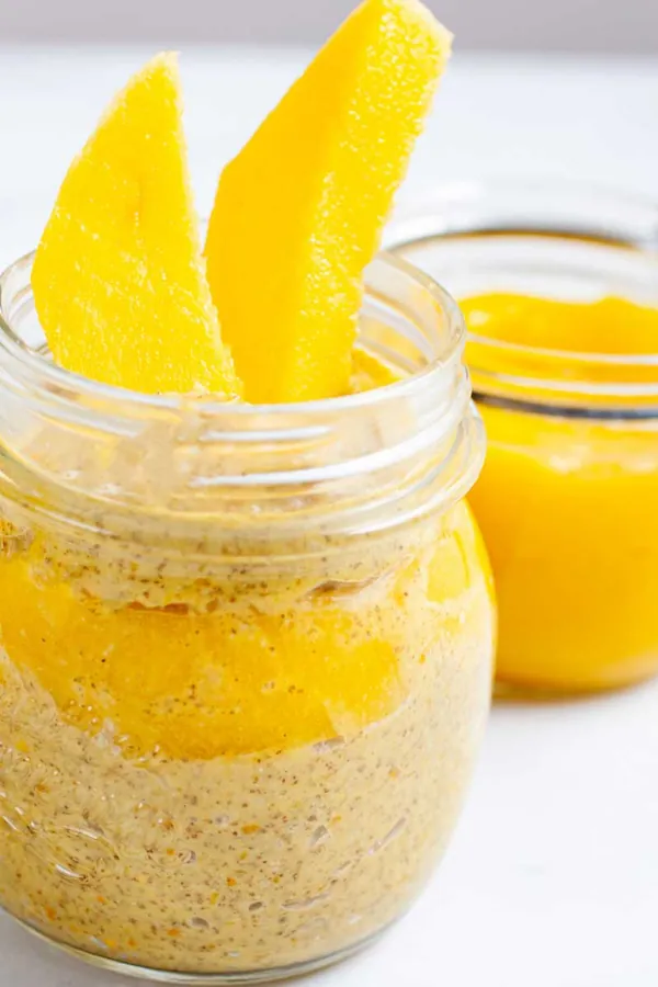 Mango Coconut Chia Pudding With Mango Puree