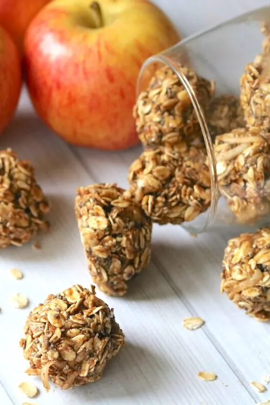 Naturally Sweetened Apple Cinnamon Oat Balls