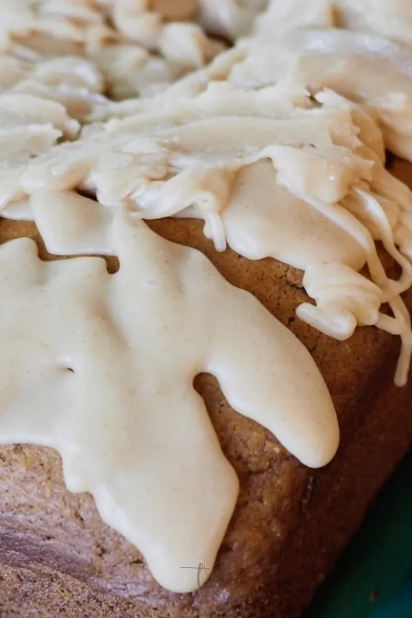 Pumpkin Bread with Browned Butter Maple Frosting