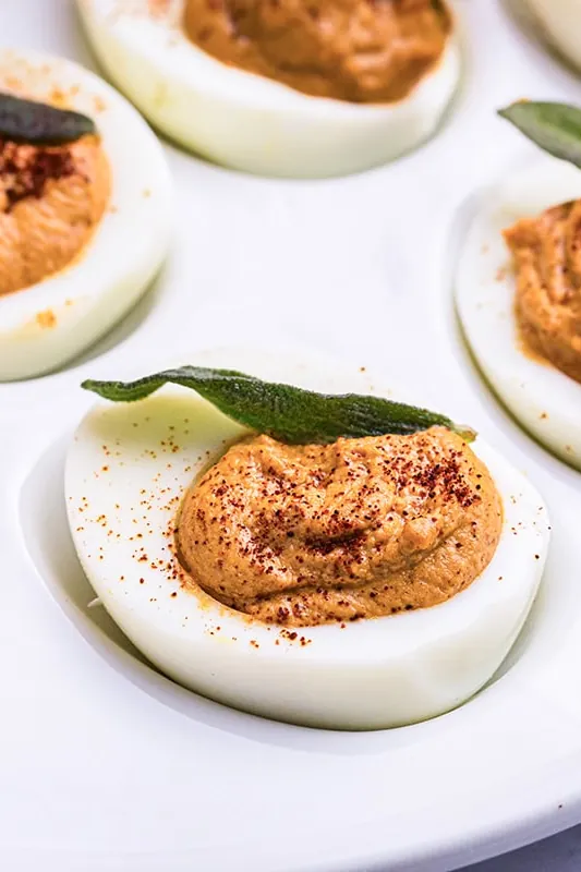 Pumpkin Deviled Eggs