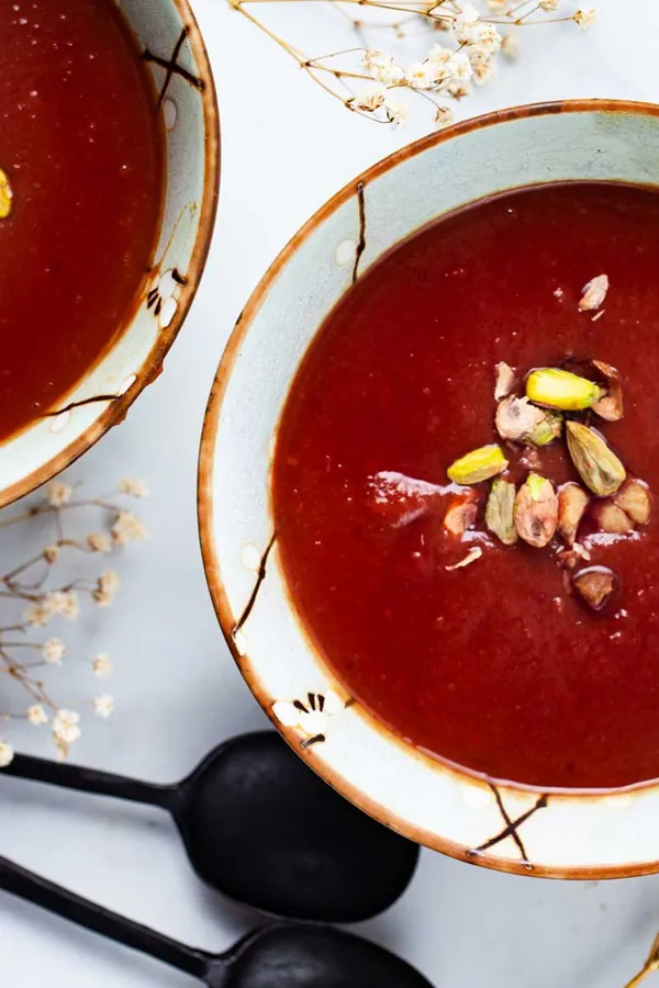 Purple Bone Broth Soup With Turmeric