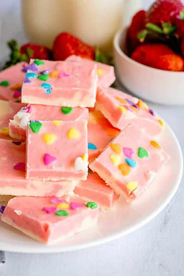 Strawberries and Cream Fudge