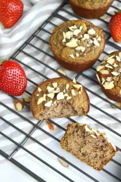 Strawberry Almond Flour Muffins