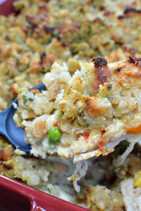 Stuffing Topped Chicken Pot Pie