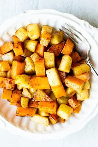 Sweet Potatoes and Apples with Cinnamon and Maple