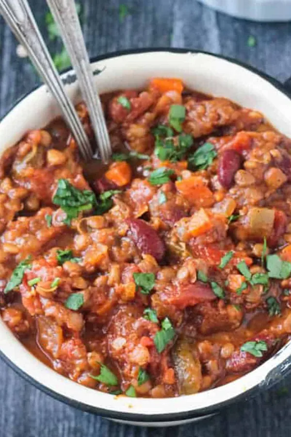 Vegan Pumpkin Lentil Chili