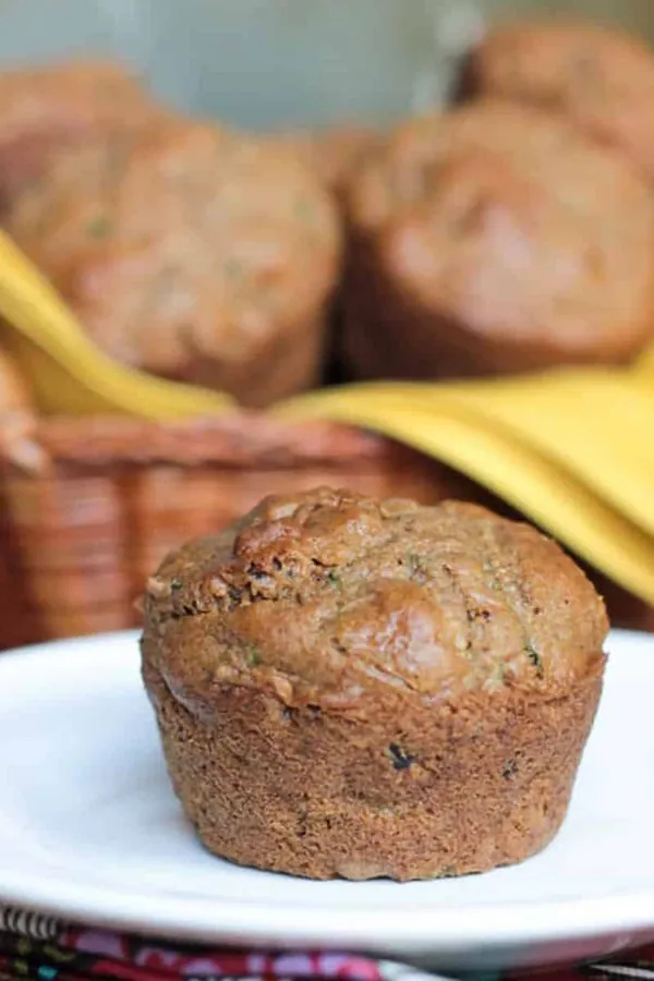 Vegan Zucchini Muffins with Flax and Walnuts