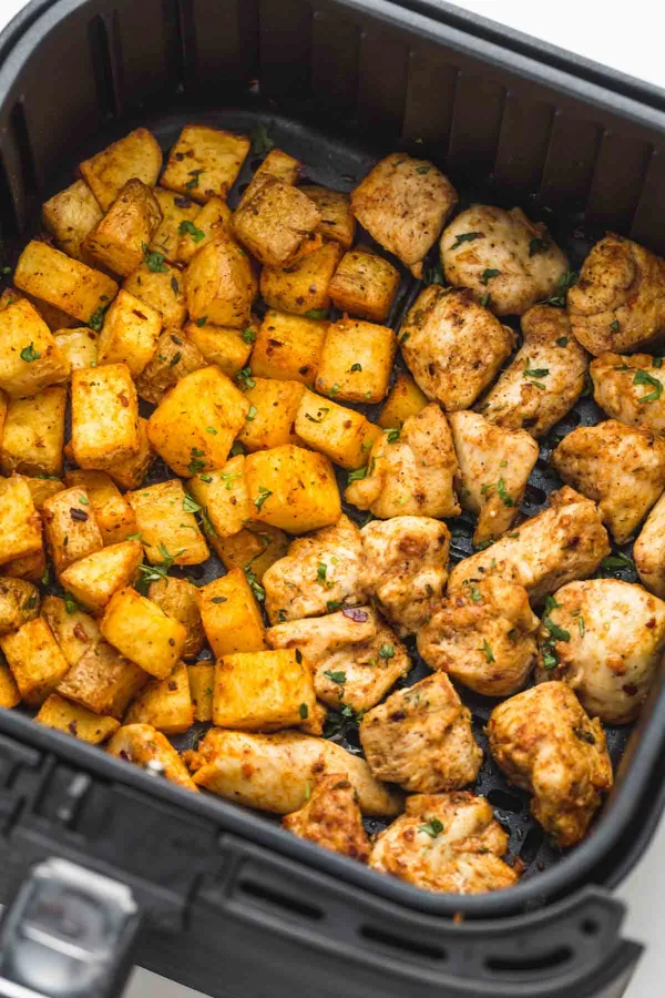 Air Fryer Chicken and Potatoes