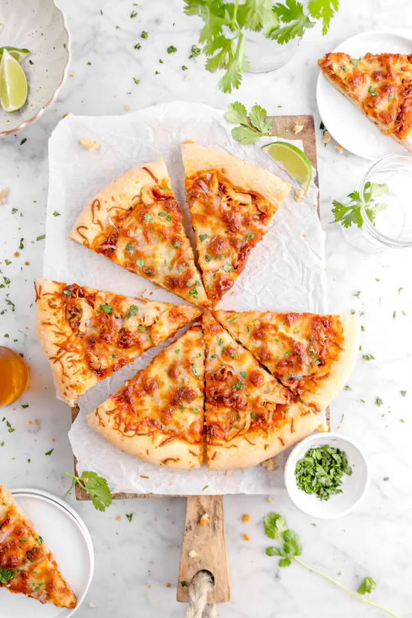 BBQ Chicken Pizza with Sourdough Crust