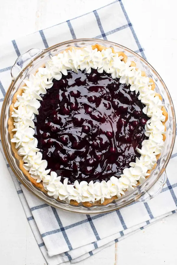 Blueberry Lemon Sour Cream Pie