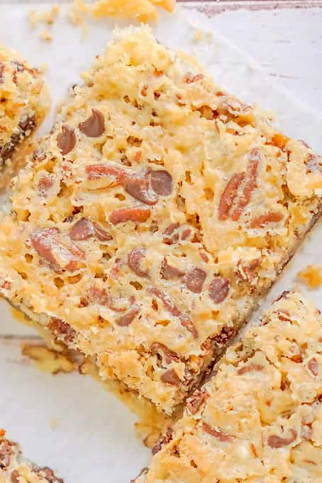 Chocolate Chip Pecan Pie Bars with Coconut