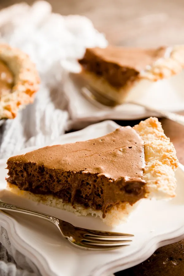 Chocolate Mousse Pie with Coconut Macaroon Crust