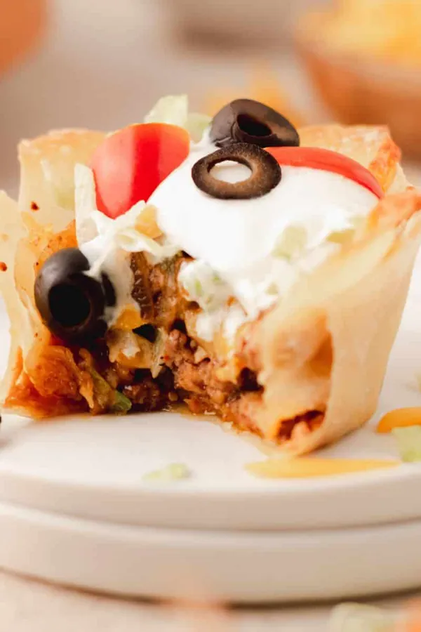Crunchy Wonton Taco Cups