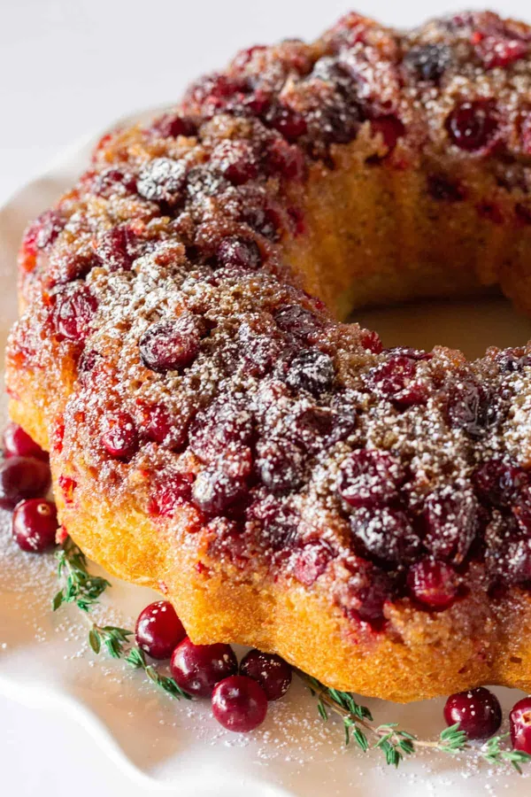 Easy Cranberry Upside Down Bundt Cake Recipe with a Cake Mix