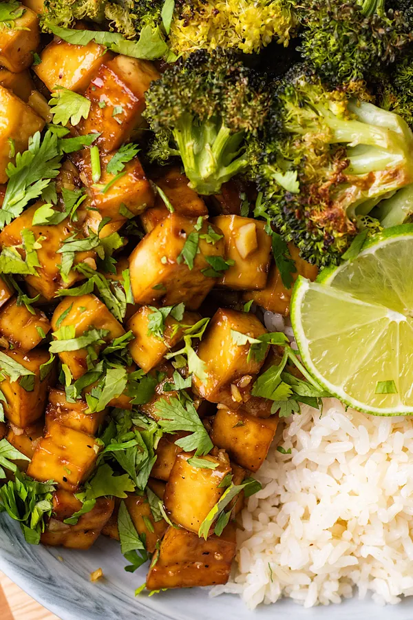 Hot Honey Tofu with Broccoli