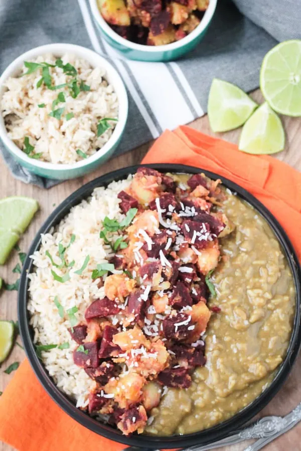 Layered Indian Dinner for the Instant Pot