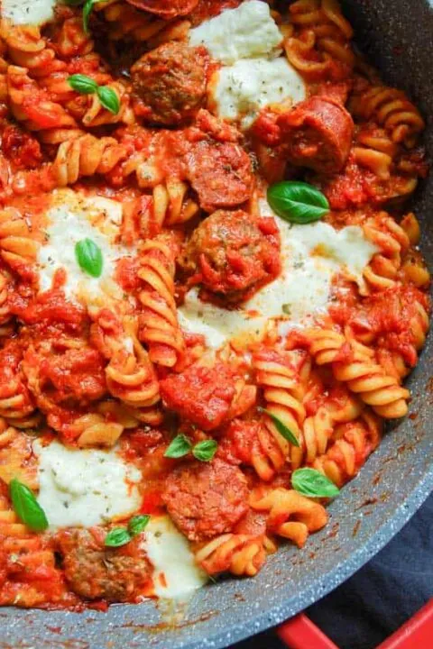 Meatball Pasta Bake