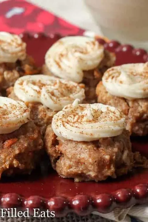 Mini Carrot Cake Cookie Bites with Cream Cheese Filling