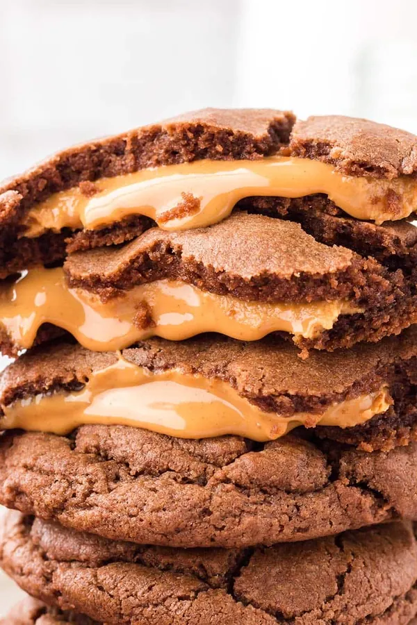 Peanut Butter Stuffed Cookies