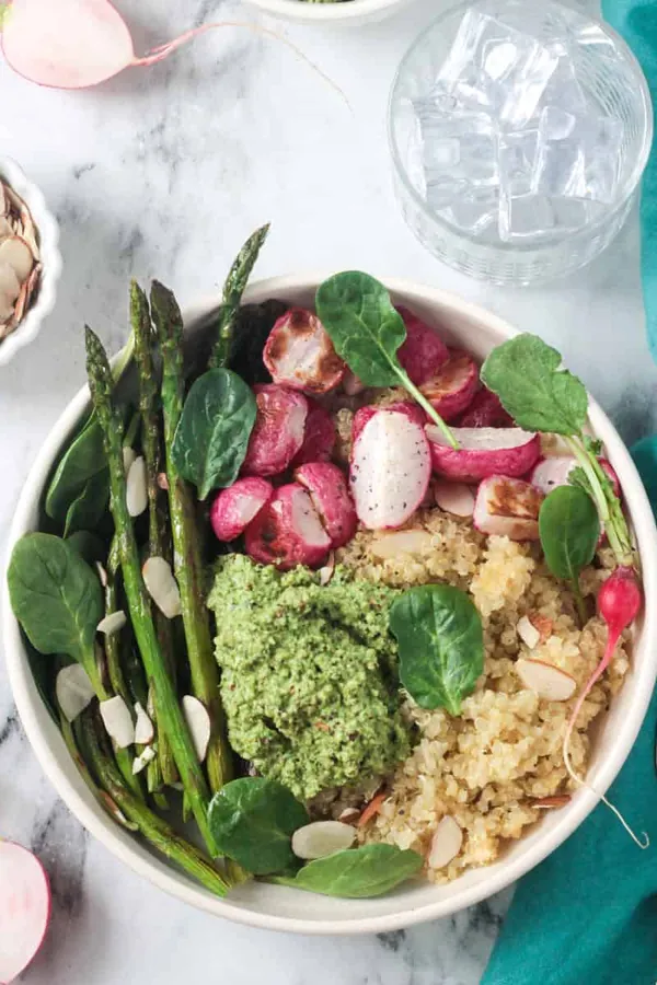 Pesto Quinoa Veggie Bowl