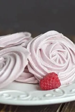 Raspberry Meringue Cookies