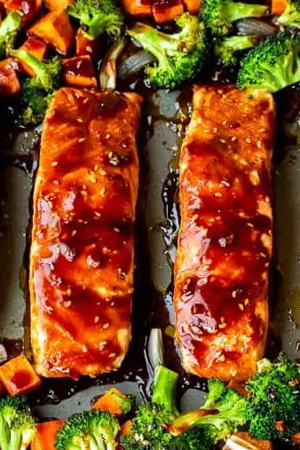 Sheet Pan Teriyaki Salmon and Vegetables