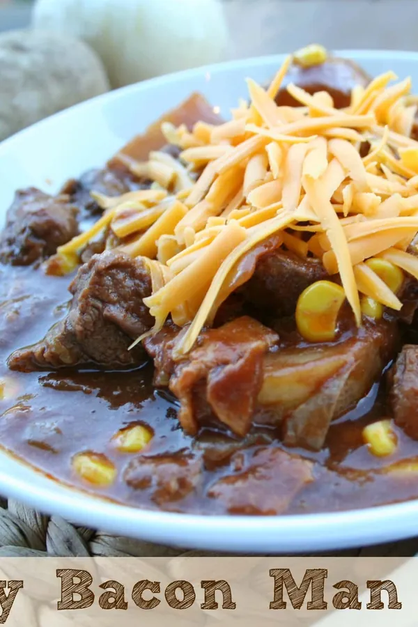 Slow Cooker Beefy Bacon Man Stew