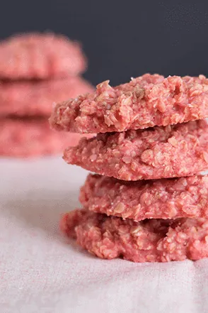 Strawberries & Cream No Bake Cookies