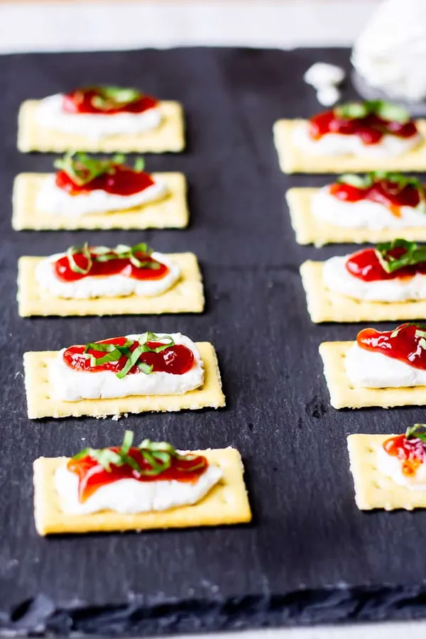 Strawberry Goat Cheese Crackers