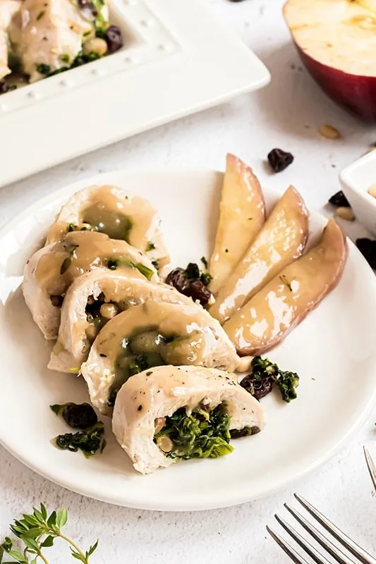 Stuffed Chicken with Apple Gravy