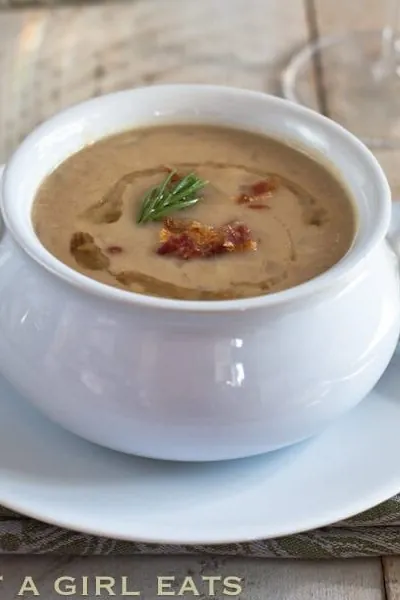 Tuscan White Bean Soup with rosemary and pancetta