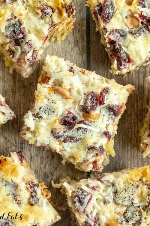 White Chocolate Cranberry Seven Layer Bars