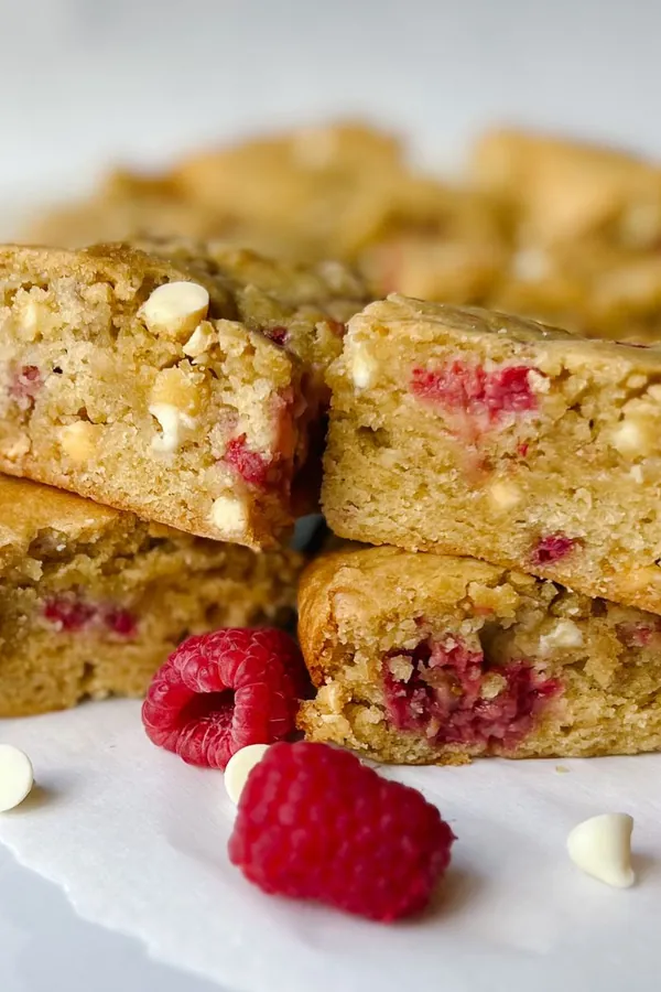 White Chocolate Raspberry Blondies