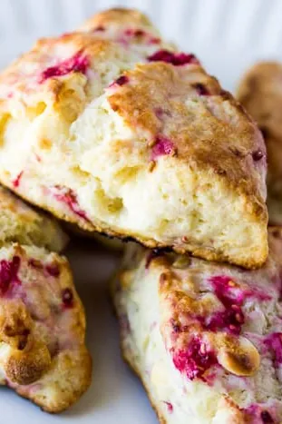 White Chocolate Raspberry Scones