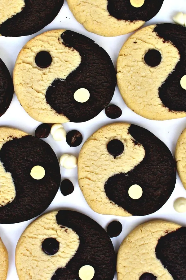 Yin Yang Slice-and-Bake Cookies