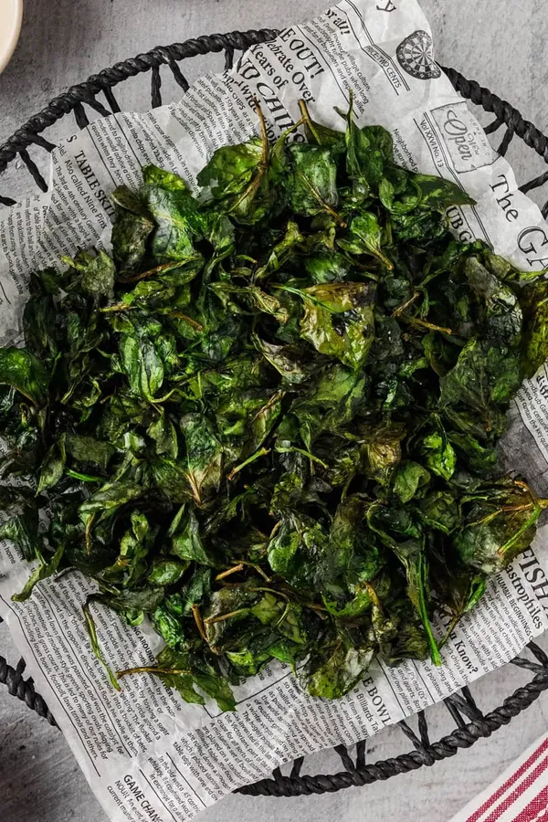 Air Fryer Crispy Spinach