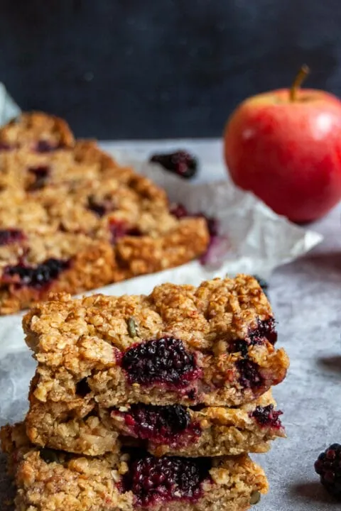 Apple and Blackberry Flapjacks