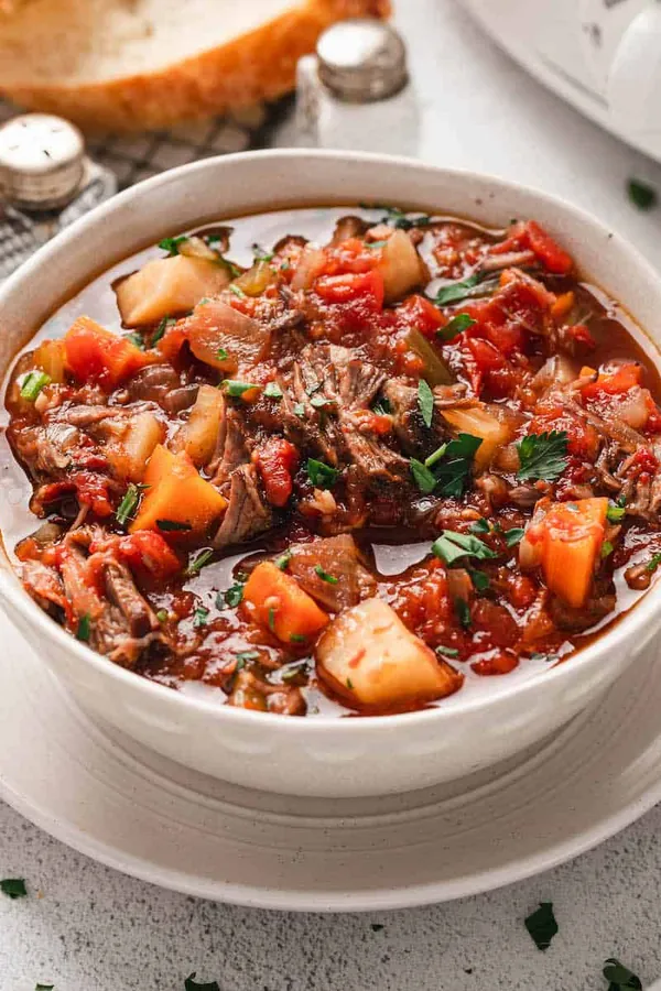 Beef Vegetable Soup (Slow Cooker)