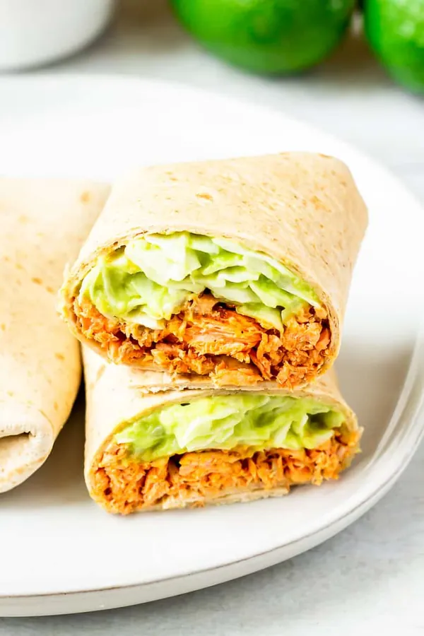 Blackened Salmon Wraps with Avocado Slaw