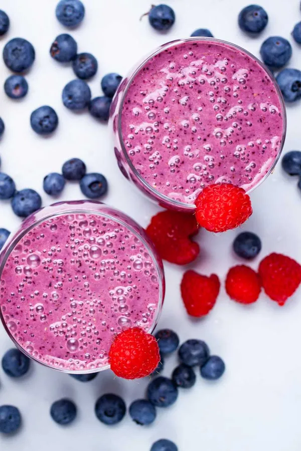 Blueberry And Raspberry Smoothie