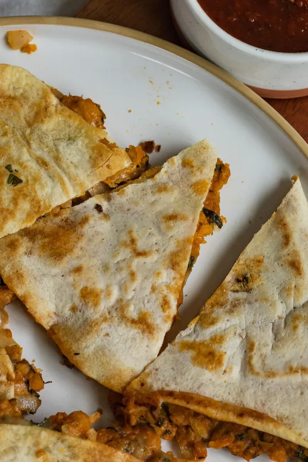 Buffalo Chickpea Quesadilla