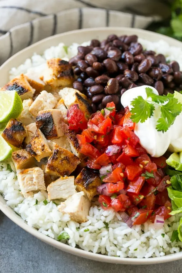 Burrito Bowls with Chicken