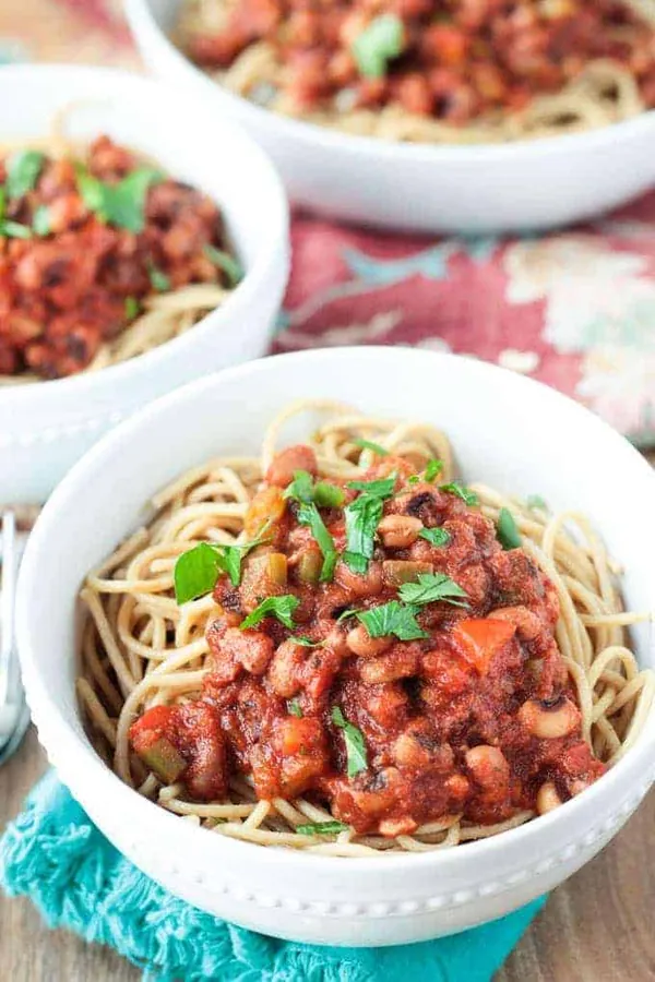 Cajun Black Eyed Peas Pasta