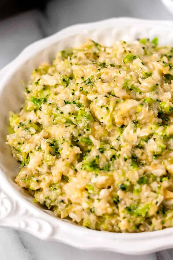 Cheesy Broccoli Cauliflower Rice