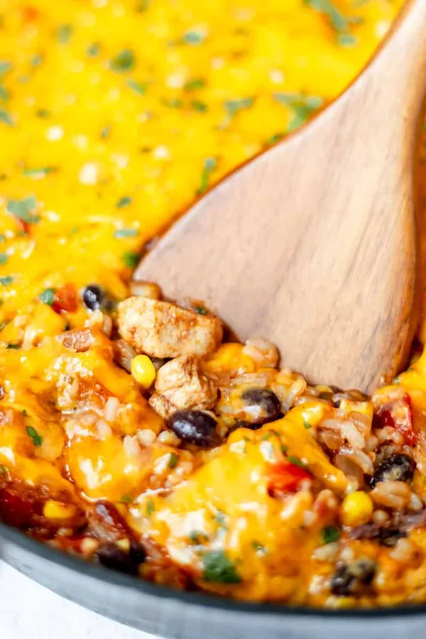 Cheesy Chicken Taco Skillet