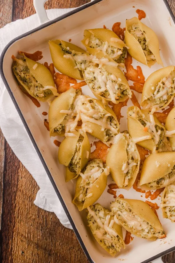 Chicken Pesto Stuffed Shells