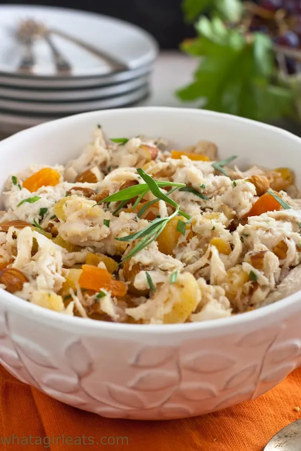 Chicken Salad with Almonds, Apricots and Tarragon
