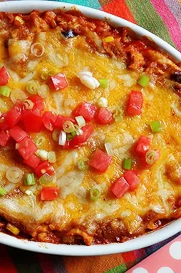 Chicken Tostada Casserole